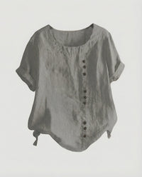 Sibylle Blouse with Short Sleeve in Dark Grey