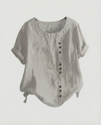 Sibylle Blouse with Short Sleeve in Grey