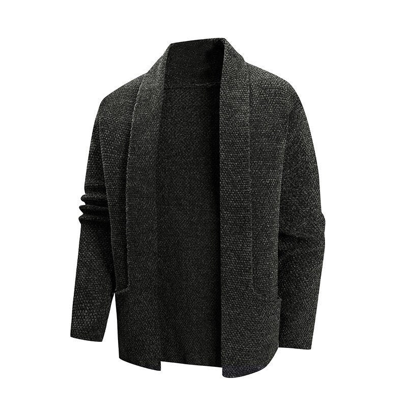 Sibylle Casual Knit Cardigan in Dark Grey