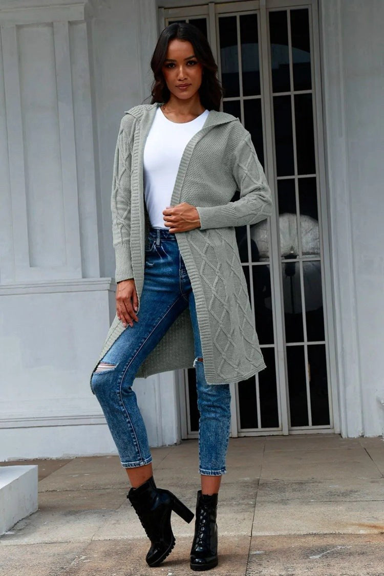 Sibylle Elegant Knit Cardigan in Grey