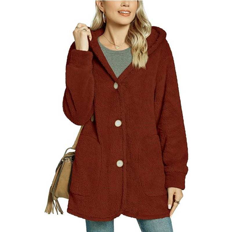 Sibylle Vest with Hood in Karamell