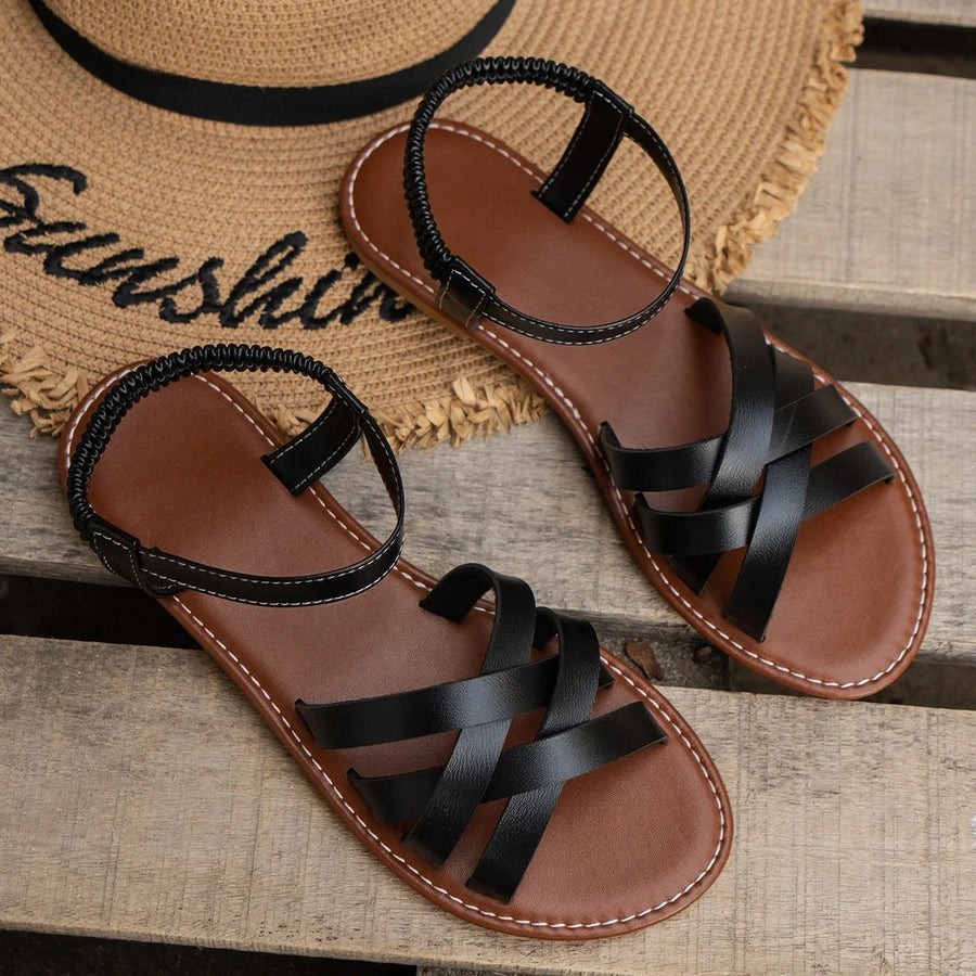 Sicily Orthopedic Spring Sandals in Black