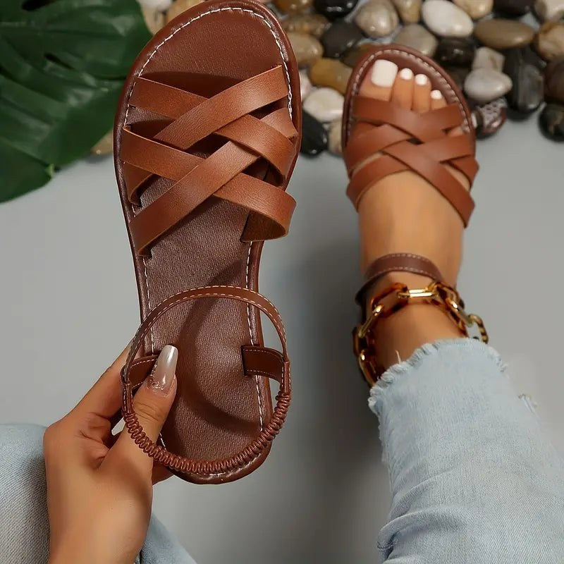 Sicily Orthopedic Spring Sandals in Brown