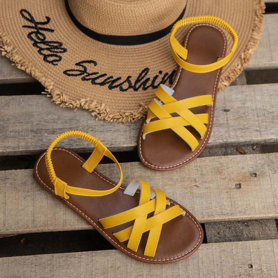 Sicily Orthopedic Spring Sandals in Yellow