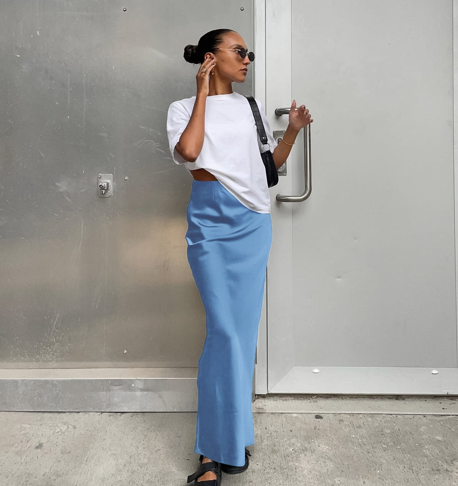 Sienna Elegant Skirt in Blue