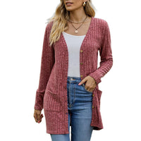 Sienna Knit Cardigan in Red