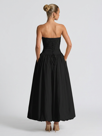Sienna | Pleated Strapless Maxi Dress
