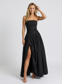 Sienna | Pleated Strapless Maxi Dress