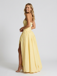 Sienna | Pleated Strapless Maxi Dress