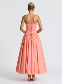 Sienna | Pleated Strapless Maxi Dress