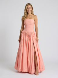 Sienna | Pleated Strapless Maxi Dress