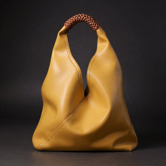 Sienna Slouchy Top Handle Bag in Yellow