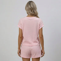 Sienna Striped Two-Piece Set in Blush