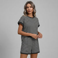Sienna Striped Two-Piece Set in Onyx