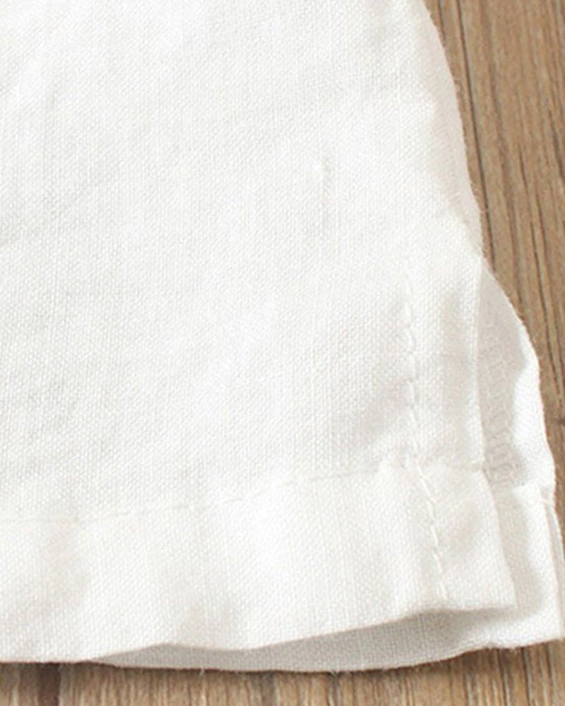 Sienna | Casual Linen Button-Front Tunic Top