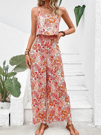 Sienna Women's Floral Wide Leg Jumpsuit Sleeveless Backless