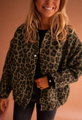 Sienna Women's Leopard Print Button Front Jacket