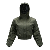 Sigrid Jacket with Hood in Olive Green