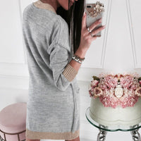 Sigrid Knit Cardigan with Long Sleeve in Grey