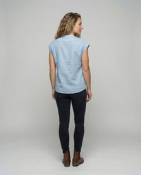 Sigrid Linen Blouse with Sleeveless