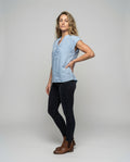 Sigrid Linen Blouse with Sleeveless