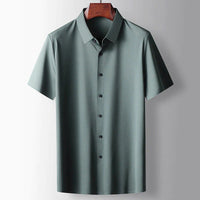 Silas Casual Silk Shirt in Green