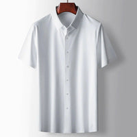 Silas Casual Silk Shirt in White