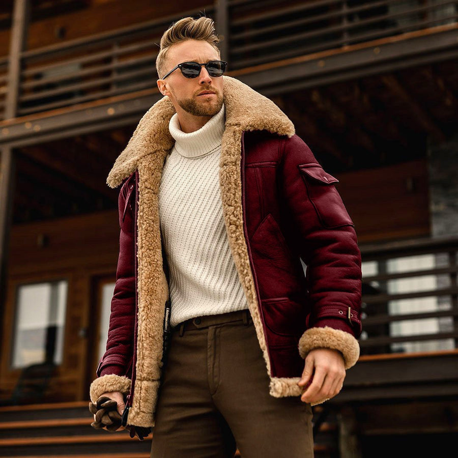 Silas Jacket in Rotwein