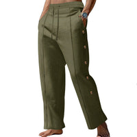 Silas Trousers with Button Front and Wide Leg