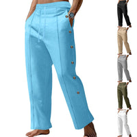 Silas Trousers with Button Front and Wide Leg