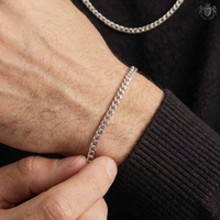 Cuban Bracelet Silver 4mm