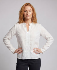 Simone Casual Linen Blouse