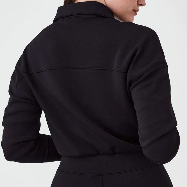 Simone Elegant Jumpsuit with Stand Collar and Zip Front