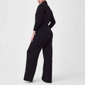 Simone Elegant Jumpsuit with Stand Collar and Zip Front