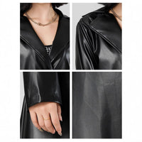 Simone Elegant Leather Trench Coat