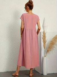 Simone Linen Summer Dress with Pockets