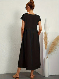 Simone Linen Summer Dress with Pockets