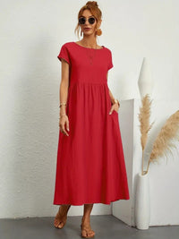 Simone Linen Summer Dress with Pockets