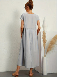 Simone Linen Summer Dress with Pockets