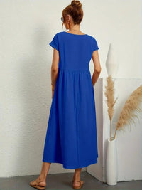 Simone Linen Summer Dress with Pockets