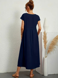 Simone Linen Summer Dress with Pockets
