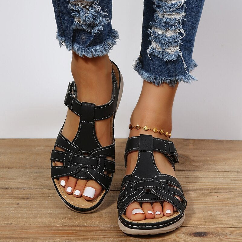 Simone Orthopaedic Sandals in Black
