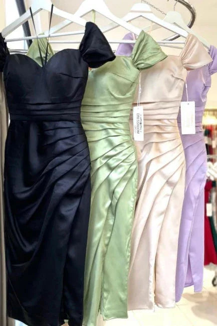 Juliet Off-Shoulder Satin Mini Dress