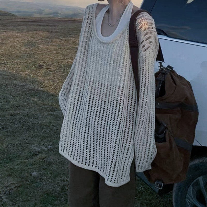 Siri Airy Knit Sweater in Ivory