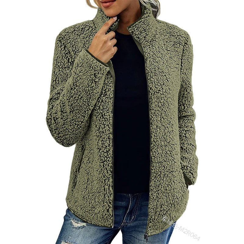Siri Jacket with Pockets in Olive Green