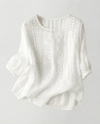 Siri Linen Blouse in White