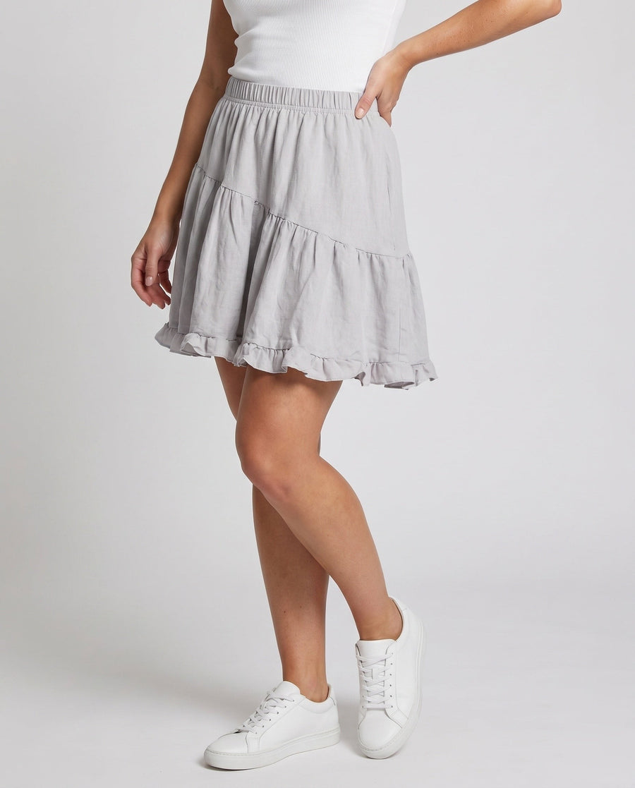 Siri Linen Skirt with Elastic Waist