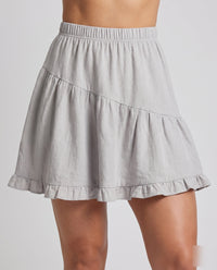 Siri Linen Skirt with Elastic Waist