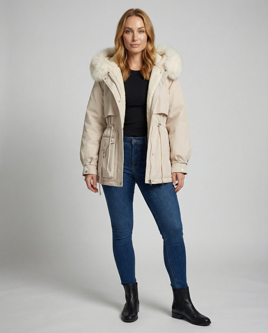 Siri Warm Jacket in White