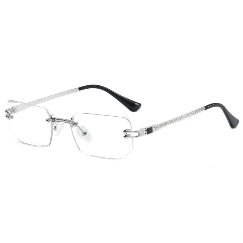 Skye™ Modern Rimless Sunglasses in Silver Transparent